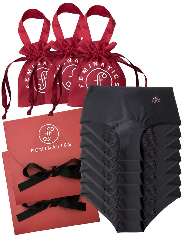 Seamless High-Waisted Period Panties - 7/Pack